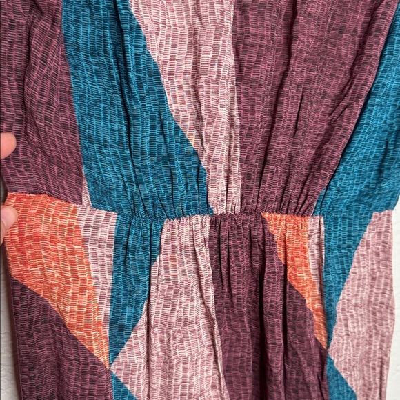 VIX Paula Hermanny Colorblock Patterned Wrap Caftan Cover-up Size Small - Picture 6 of 10